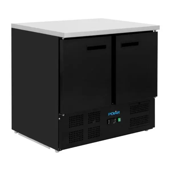 Gastronoble Polar G-Series Dubbele Deur Koelwerkbank 257L Zwart 875x903x700mm Shop Nu
