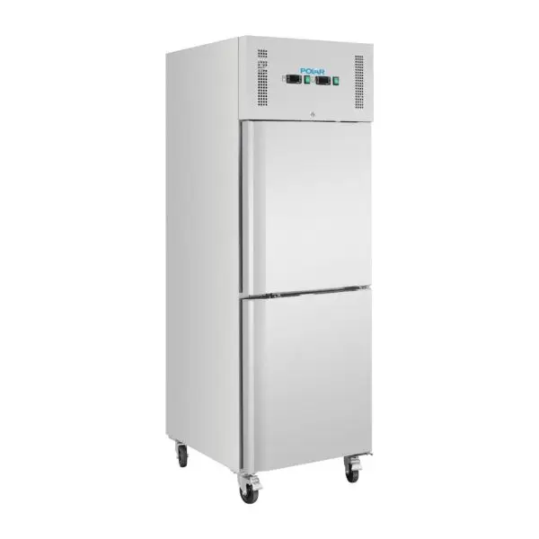 Hoge Kwaliteit Gastronoble koel-vriescombinatie Polar U-Series Premium 600L RVS 200x68x81 cm