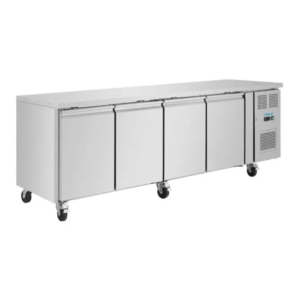 Koopje Gastronoble Polar U-Serie Vier Deurs Counter Koelkast 553L RVS 85x223x70cm GN 1/1