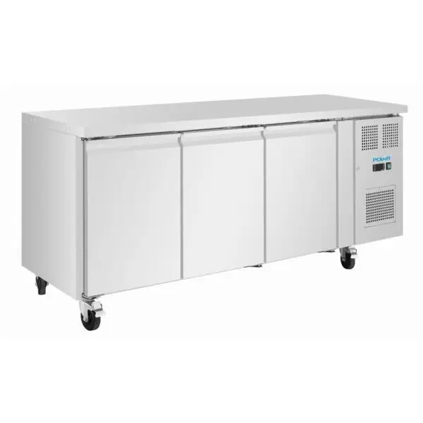 Betrouwbaar Gastronoble Koelwerkbank Polar U-Series Drie-Deurs 231L RVS 179,5x60x86cm 300W -2° tot +8°C