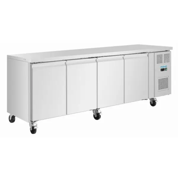 Flitsaanbieding Gastronoble Polar U-Series Vierdeurs Koelwerkbank GN 2/1 RVS 312L 300W