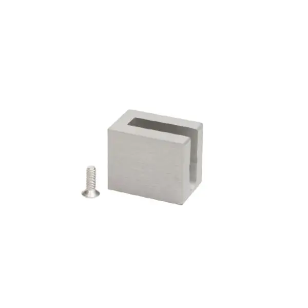 Gereduceerde Prijs Linum glasklem aluminium naturel 6 mm voor vlak glas met eindstop