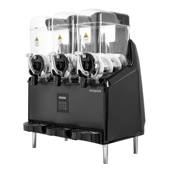 Gastronoble Slushmaker Polar U-Serie 3x12L 1,2kW RVS Zwart Aanrechtblad Premium