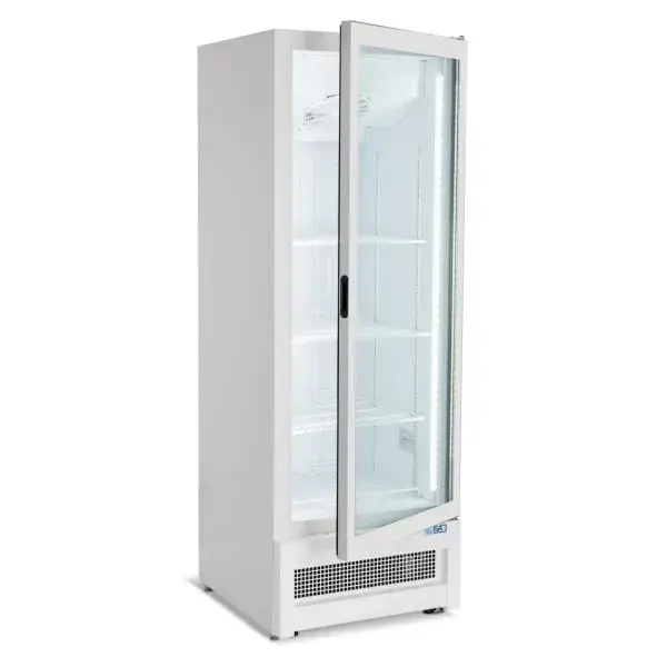 Korting Combisteel geventileerde vrieskast met glasdeur 353L 1 deur R290 wit 230V -16/-18°C