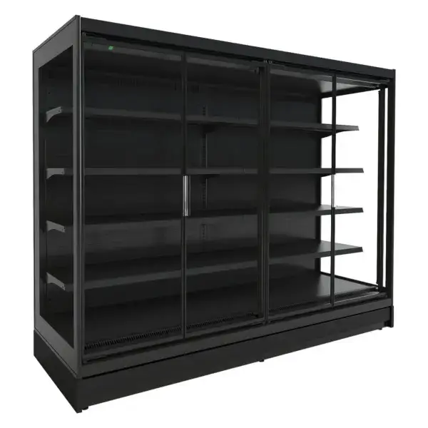 Combisteel wandkoeling JAX 2.0 zwart 2035x850x2050mm 3 deuren 4 etages +2/+4°C voor horeca Uitverkoop
