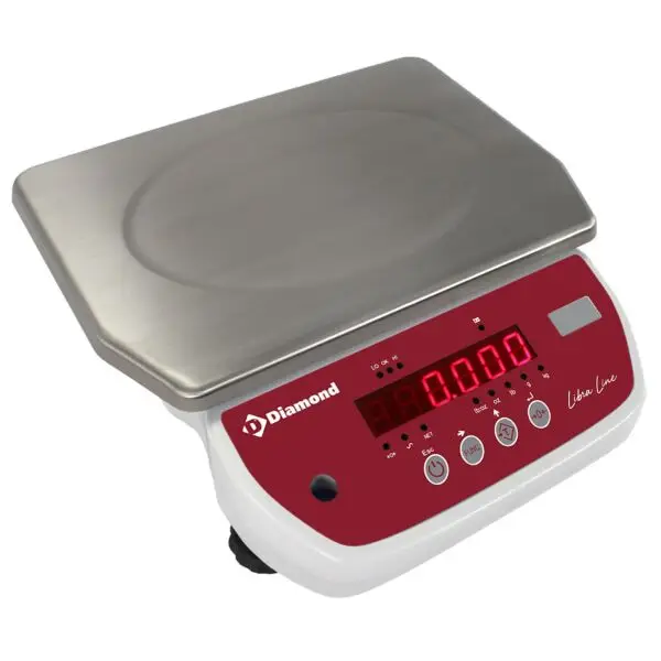 Aanbieding Diamond elektronische weegschaal roestvrij staal 30 kg x 5 g 255x290x105 mm