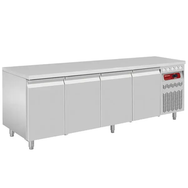 Hoge Kwaliteit Diamond Geventileerde koeltafel DT224-P91XCA1-2P9-L 4 deuren GN 1/1, 550 L, 2260x700x866/960 mm