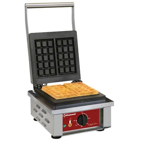Diamond elektrisch wafelijzer Type Brussel 3x5 met 1,5 kW vermogen 230V voor koffie- en theespeciaalzaken Actieprijs
