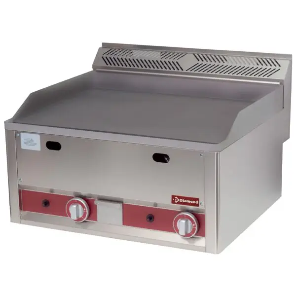 Diamond Dubbele vlakke gasbakplaat GS6/PLDT-N-LIQ 660x600x290 mm 6880 kcal/h Laatste Versie
