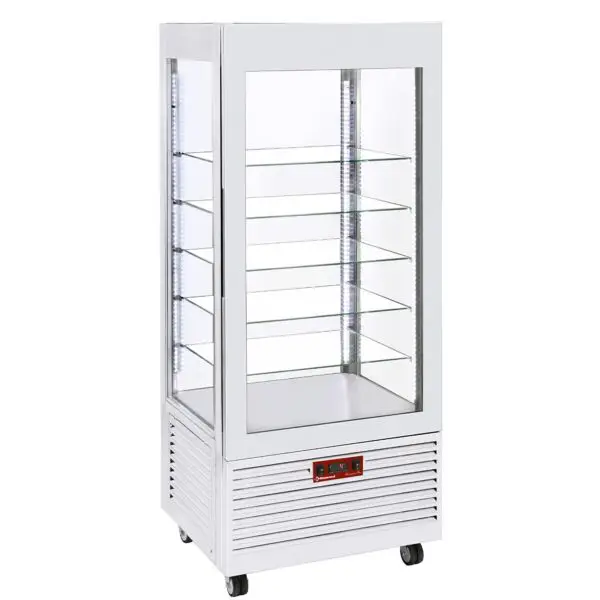 Diamond negatieve temperatuur vitrinekast DIINN-VB-W5-R2-2EME 480L geventileerd 800x630x1850mm wit Shop Nu