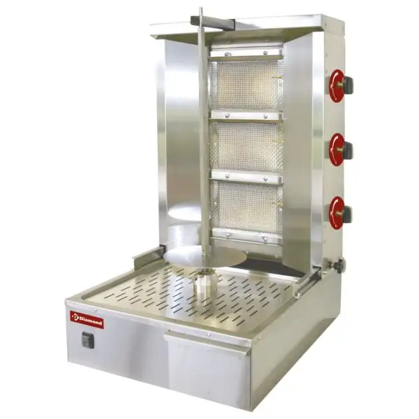 Nu Kopen Diamond Gas Gyros Grill DIKEB-G61-OCC 35 kg 580x660x870 mm 9030 kcal/h 230V horeca keuken