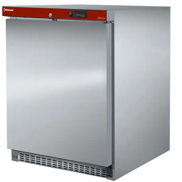 Weekendaanbieding Diamond statische diepvrieskast N201X-R2-2EME RVS 150L -15°/-22° 626x850mm 230V horeca