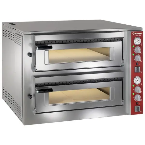 Diamond elektrische pizzaoven dubbel 700x700 mm 11,2 kW 400V geschikt voor horeca Fabrieksprijs