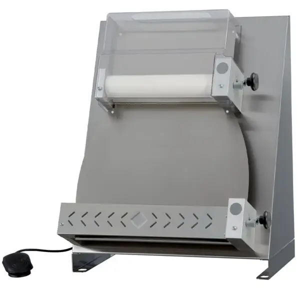 Dagaanbieding Diamond Pizzaroller DIP42-XV RVS Ø 420 mm 2 rollen met regelbare dikte en pedaalbediening