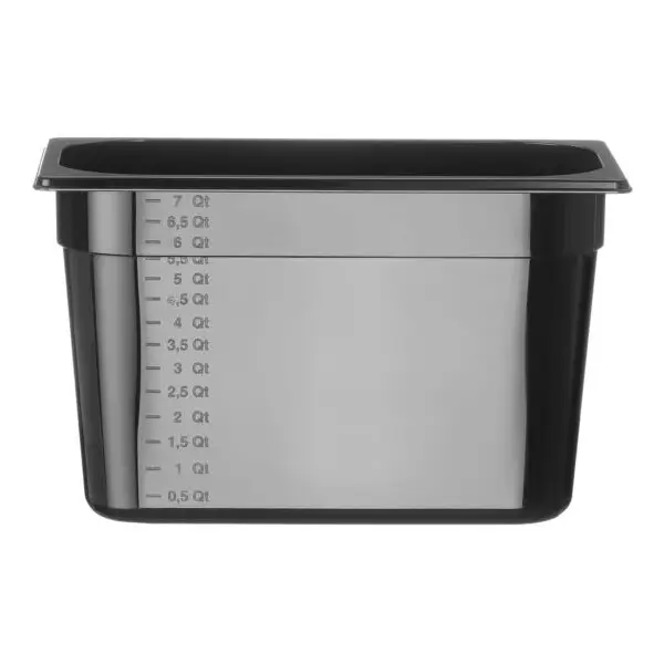 Hendi GN 1/3 Polycarbonaat Container 7,8L Zwart 325x176x200mm geschikt voor koeling en vriezen Bestseller