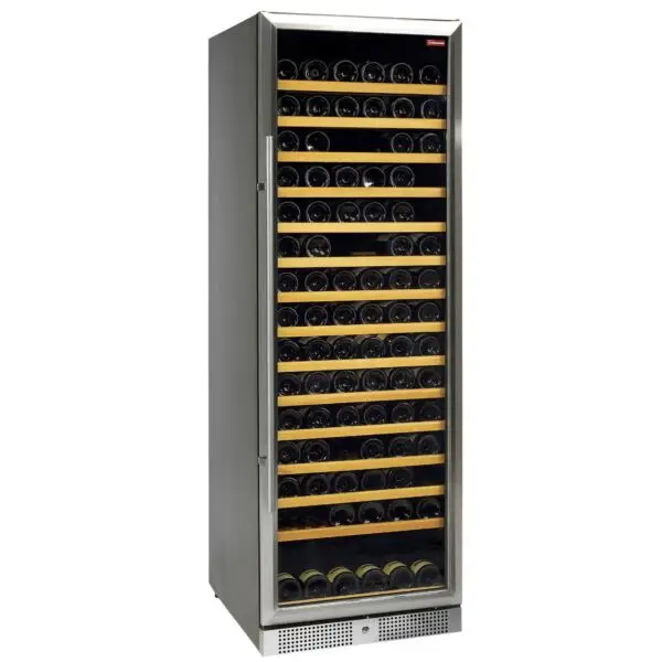 Diamond geventileerde wijnkast vitrine WCB/38-XS 375 liter zwart rvs deur voor horeca Koop Online