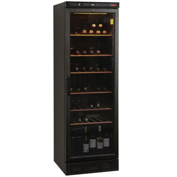 Diamond wijnkast vitrine DIWINE-GL38-R6 380 liter zwart 595x595x1840 mm Koop Vandaag