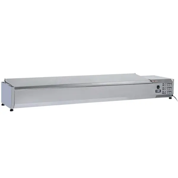 Exclusieve Aanbieding Diamond gekoelde opzetvitrine 9x GN1/3 2000x395x282 mm RVS