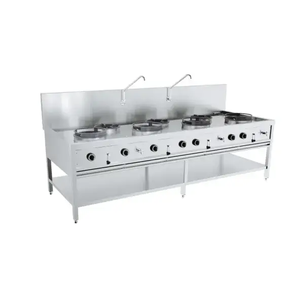 Gas woktafel 4x17kw + 3x9kw Favoriet