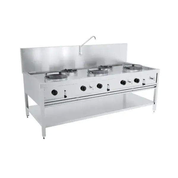 Gas woktafel 3x17kw + 2x9kw Direct Beschikbaar