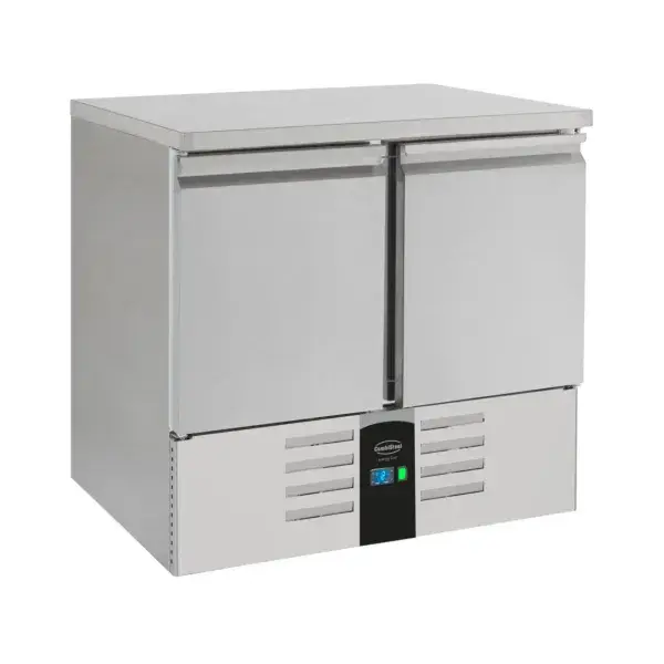 Koelwerkbank 2 deuren energy line uitgevoerd met verdamper Weekendaanbieding