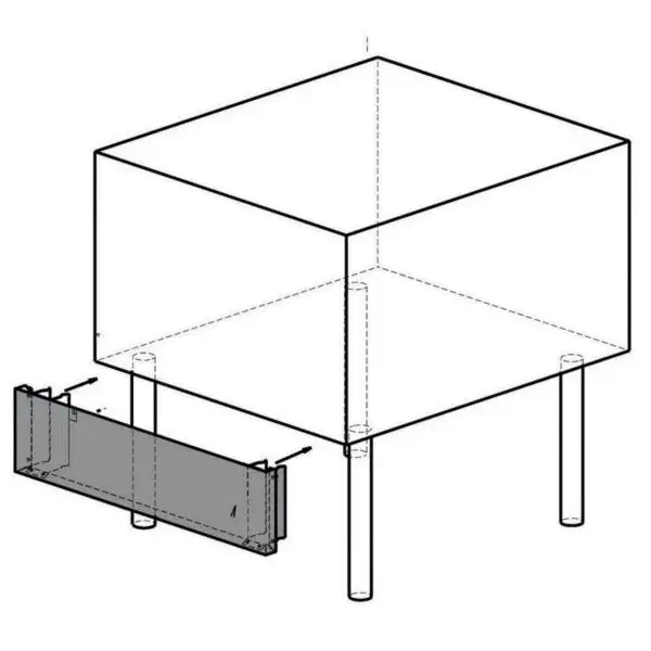 Diamond frontpaneel RVS 800x100x200 mm voor grill G22/GPLP8-N Superprijs