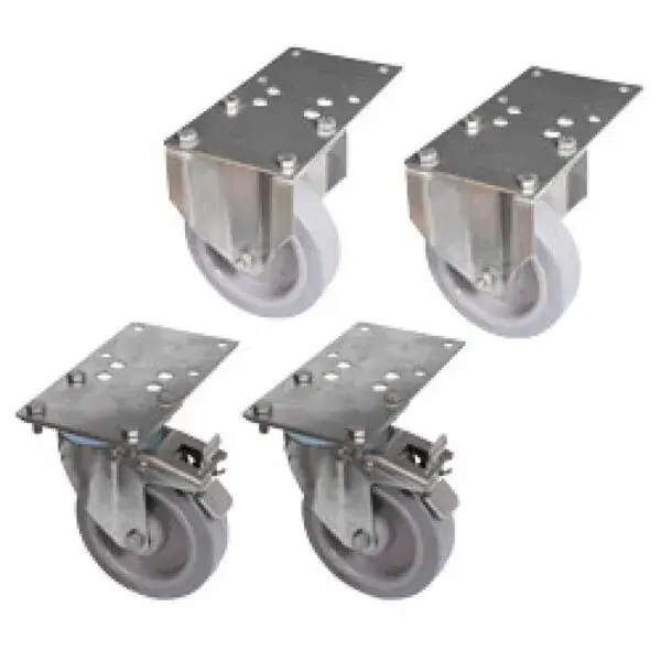 Diamond set van 4 wielen 100 mm met 2 remmen Modulair gamma MAXIMA 900+ Tijdelijk Beschikbaar