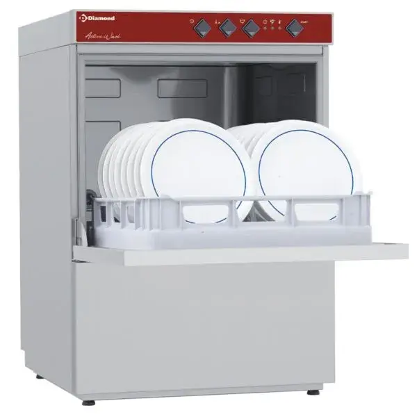Exclusieve Aanbieding Diamond vaatwasmand 500x500 mm met afvoerpomp en 3 kW warmwaterspoeling