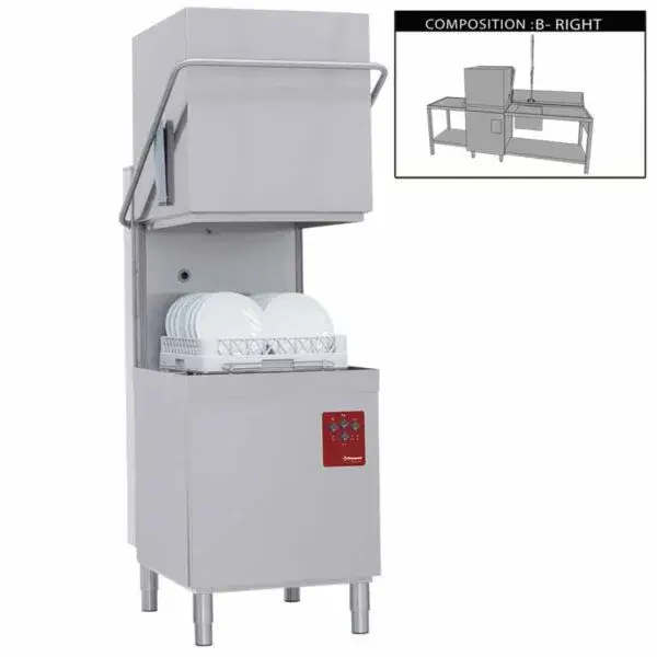 Weekendaanbieding Diamond Vaatwasser met kap 015-25D/6/B-D 2620x740x1530/2010 mm professioneel horeca gebruik