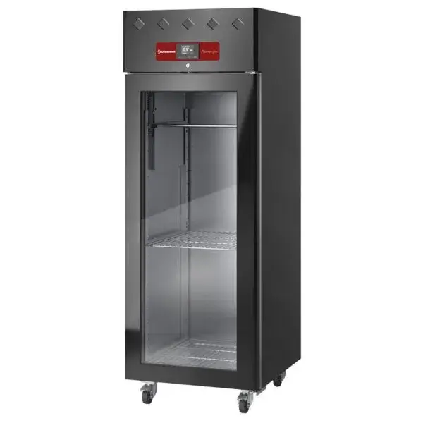 Rijpingskast dry aging voor vlees 600 liter geventileerd, 1 glazen deur, 20xgn 2/1 zwart Koop Online