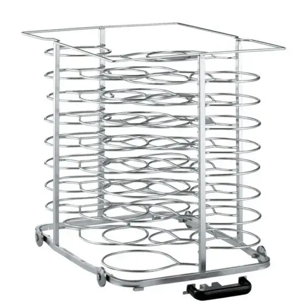 Beste Prijs Uittrekbare ladermet wielen, voor 51 borden (ø 300 mm) voor oven 10x gn 2/1 (ruimte 75 mm)