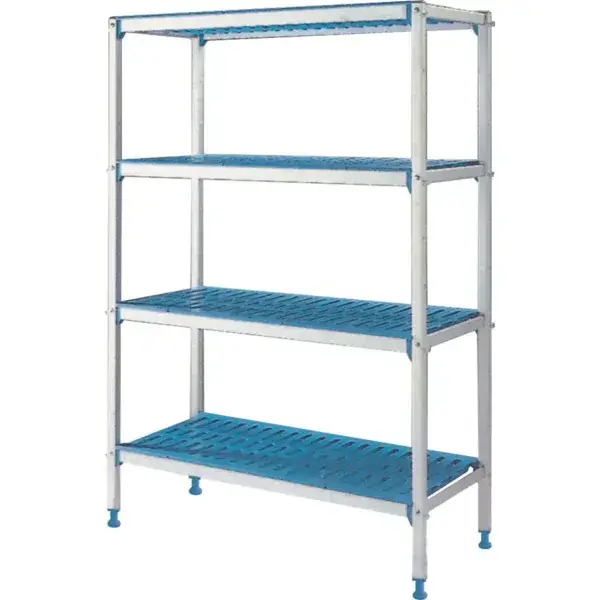 Lineaire rek in geanodiseerd aluminium gn 4 niveau's "modular rack" Bestel Nu
