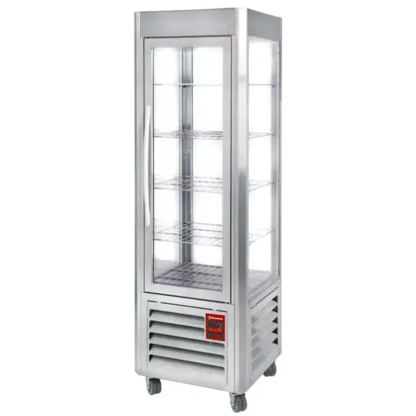 Must-Have Panoramische vitrine, 5 roosters, 360 lt, rvs