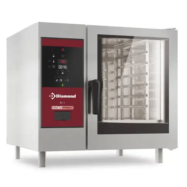 Fabrieksprijs Gasoven, directe stoom en convectie, 6x gn 1/1+cleaning