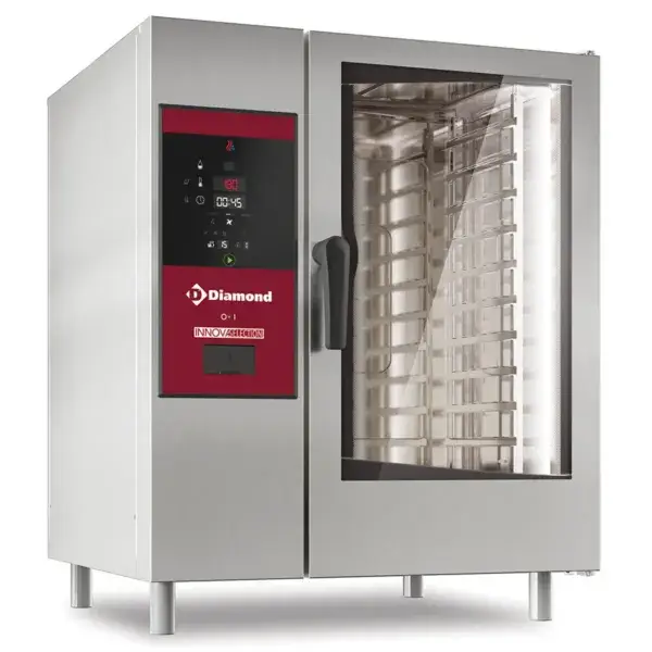 Electrische oven directe stoom en convectie, 10x gn 1/1+cleaning Laatste Versie