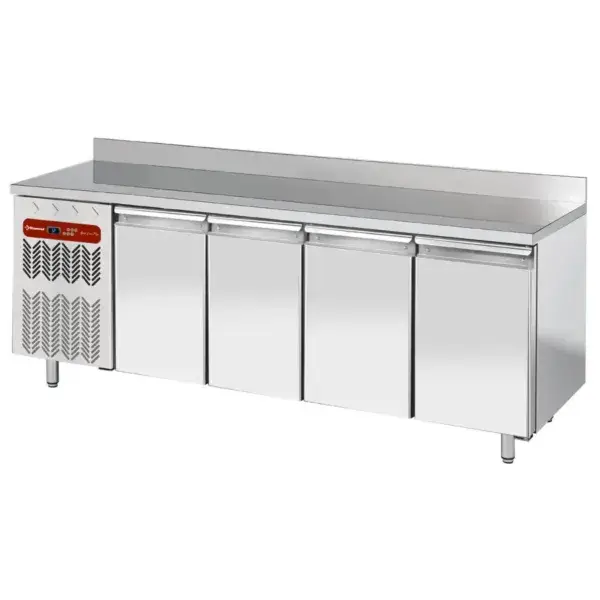 Express Levering Geventileerde koeltafel "muraal", 4 deuren gn 1/1, 550 lit. groep aan gx