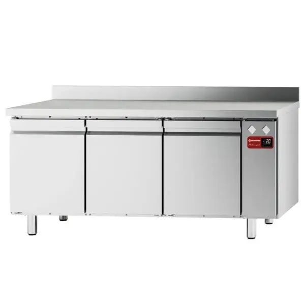 Snelle Levering wandkoeltafel, geventileerd, 3 deuren gn 1/1, 405 liter (zonder groep)