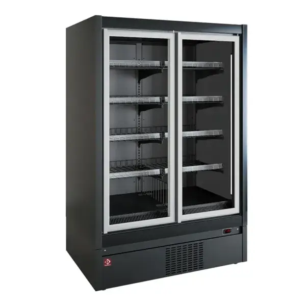 Tijdelijk Beschikbaar Vries wandmeubel, zelfbediening, klapdeuren - full black