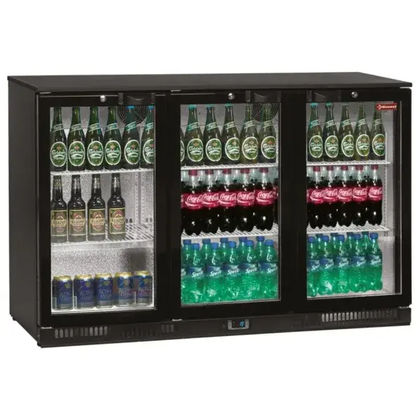 Uitverkoop Flessenkoeler, geventileerd , "back bar", 3 draaideuren