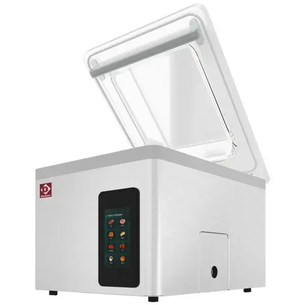 Vacuümmachine, roestvrijstalen kuip 460x420xh180 mm. 21 m3/u touch-scherm Betrouwbaar