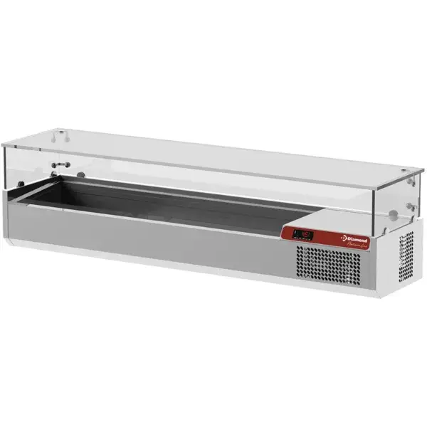 Tijdelijk Beschikbaar Saladette met glas 1600 mm.