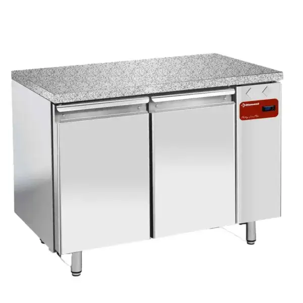 Koeltafel, gevent., 2 deuren en 600x400 - top in graniet (zonder groep) Merkproduct