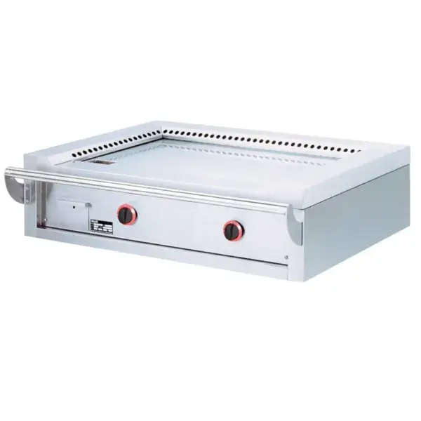 Teppanyaki gasplaat, 2 zones (2x 7 kw), tafelmodel -top- Hoge Kwaliteit