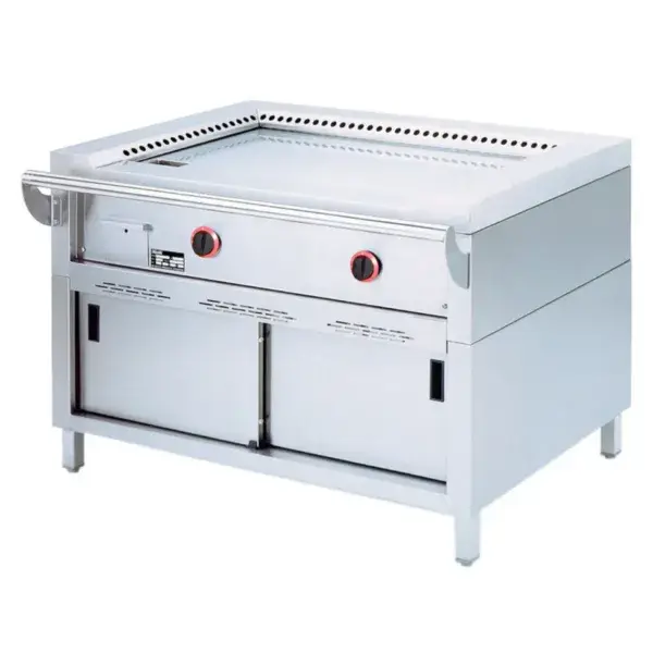 Teppanyaki gasplaat, 2 zones (2x 7 kw), op kast Favoriet