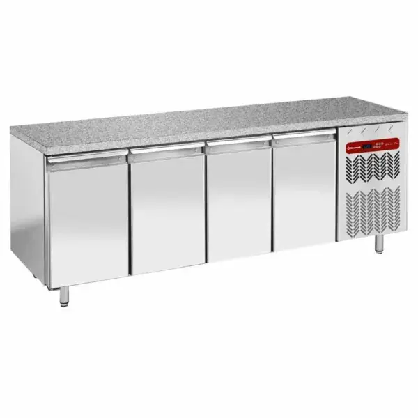Gratis Retour Diepvriestafel, geventileerd, 4 deuren en 600x400 - top in graniet