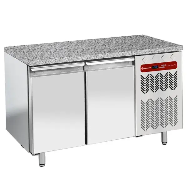 Koeltafel, geventileerd, 2 deuren en 600x400 - top in graniet Rechtstreeks Van De Fabrikant