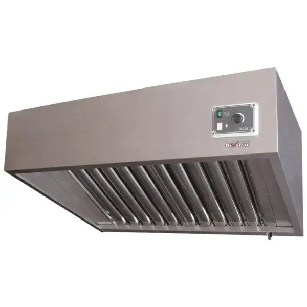 Seizoensaanbieding Volledige dampkap, (7/7-1500 m3/h) 120 pa, regelaar, 3 filters