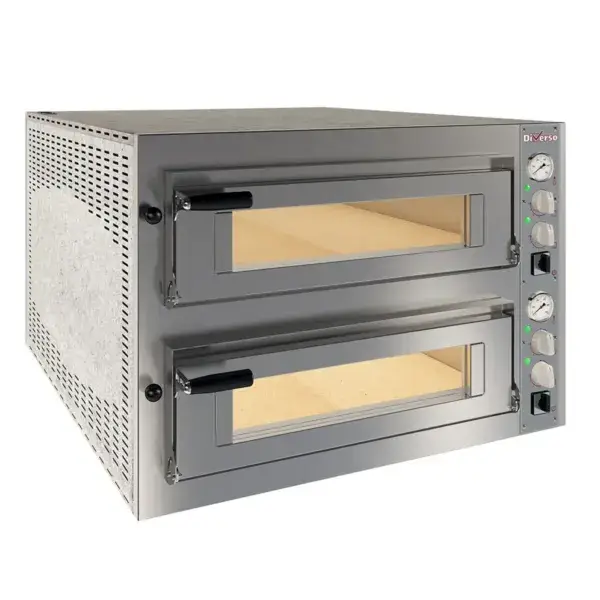 Elektrische oven 2x 6 pizza's diam.350mm, 2 kamers Actieprijs