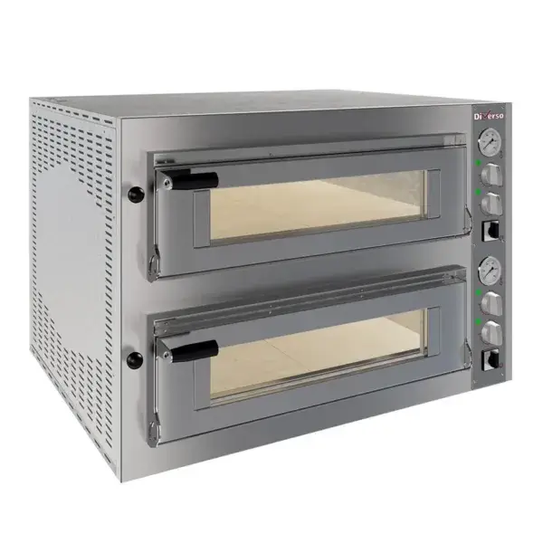 Elektrische oven 2x 4 pizza's diam.350mm, 2 kamers Actieprijs