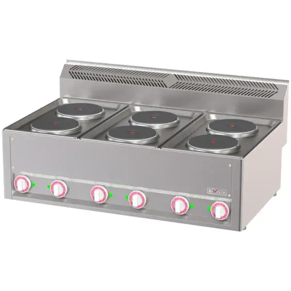 Elektrisch kookfornuis 6 platen, -top- Populair